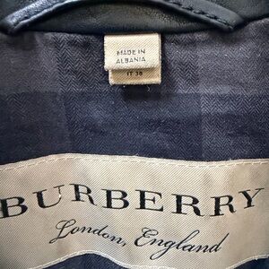 Burberry London Black w/ Gold Hardware Women’s Leather Biker Jacket US 4, EU 38